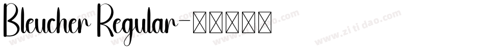 Bleucher Regular字体转换